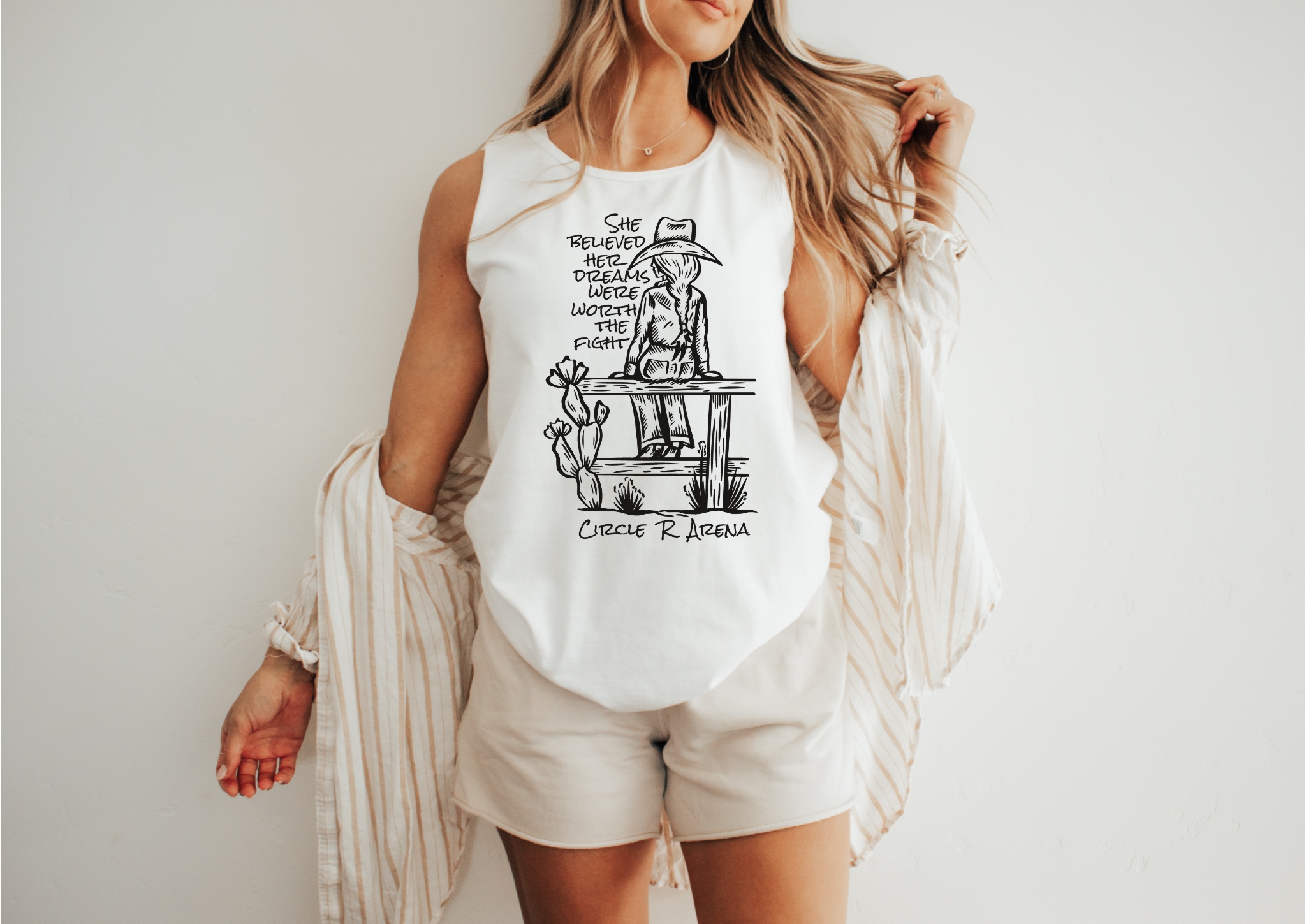 Worth The Fight - Circle R Arena Logo Unisex Tank